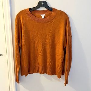 BP long sleeve sweater, crewneck, burnt orange, size XXS